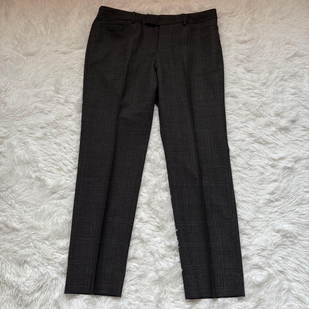 美品✨15号 HILTON セットアップ スーツ ダークグレーチェック洋服の青山