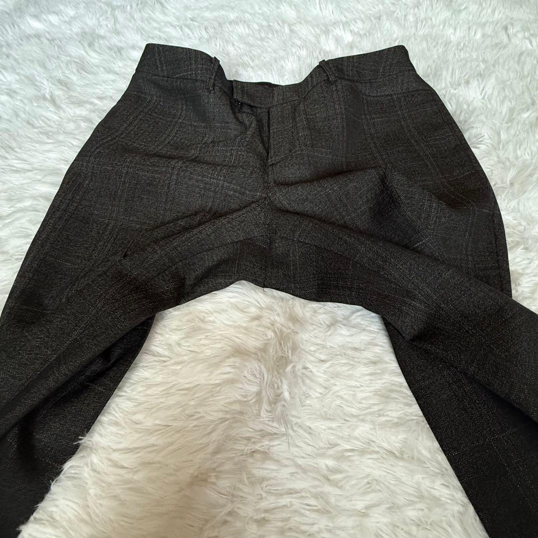 美品✨15号 HILTON セットアップ スーツ ダークグレーチェック洋服の青山