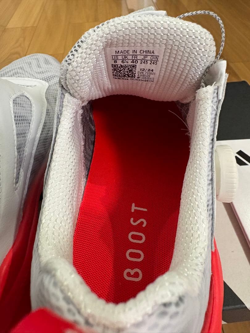 【新品】ゴルフ シューズ ホワイト レッド　アディダス