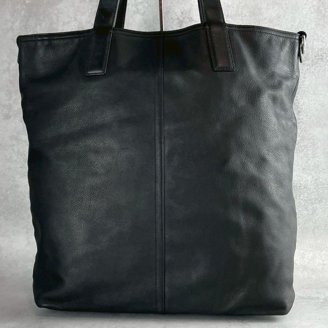 ✨美品✨コーチ　ブリーカー　トートバッグ　リバーシブル　キャンバス×レザー　黒