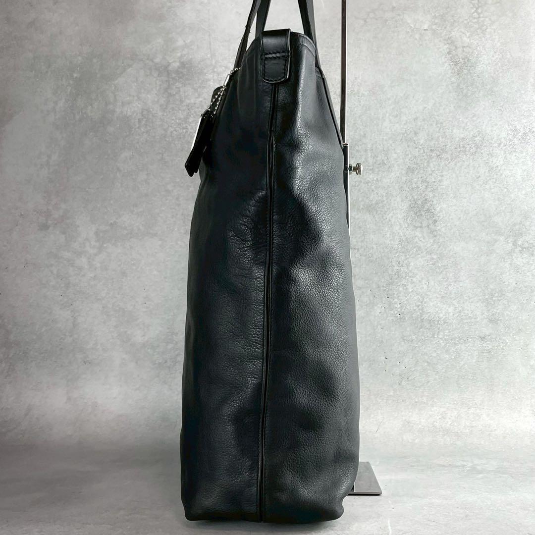 ✨美品✨コーチ　ブリーカー　トートバッグ　リバーシブル　キャンバス×レザー　黒