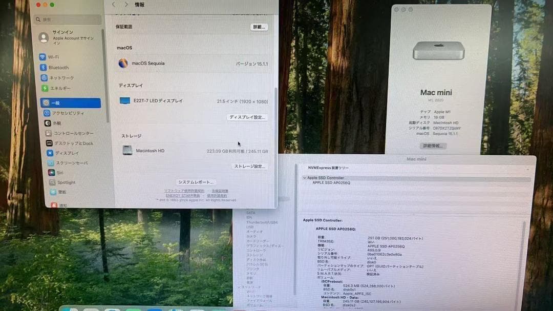 【美品 】Mac mini 2020 M1 16GB 256GB 動作確認済み②