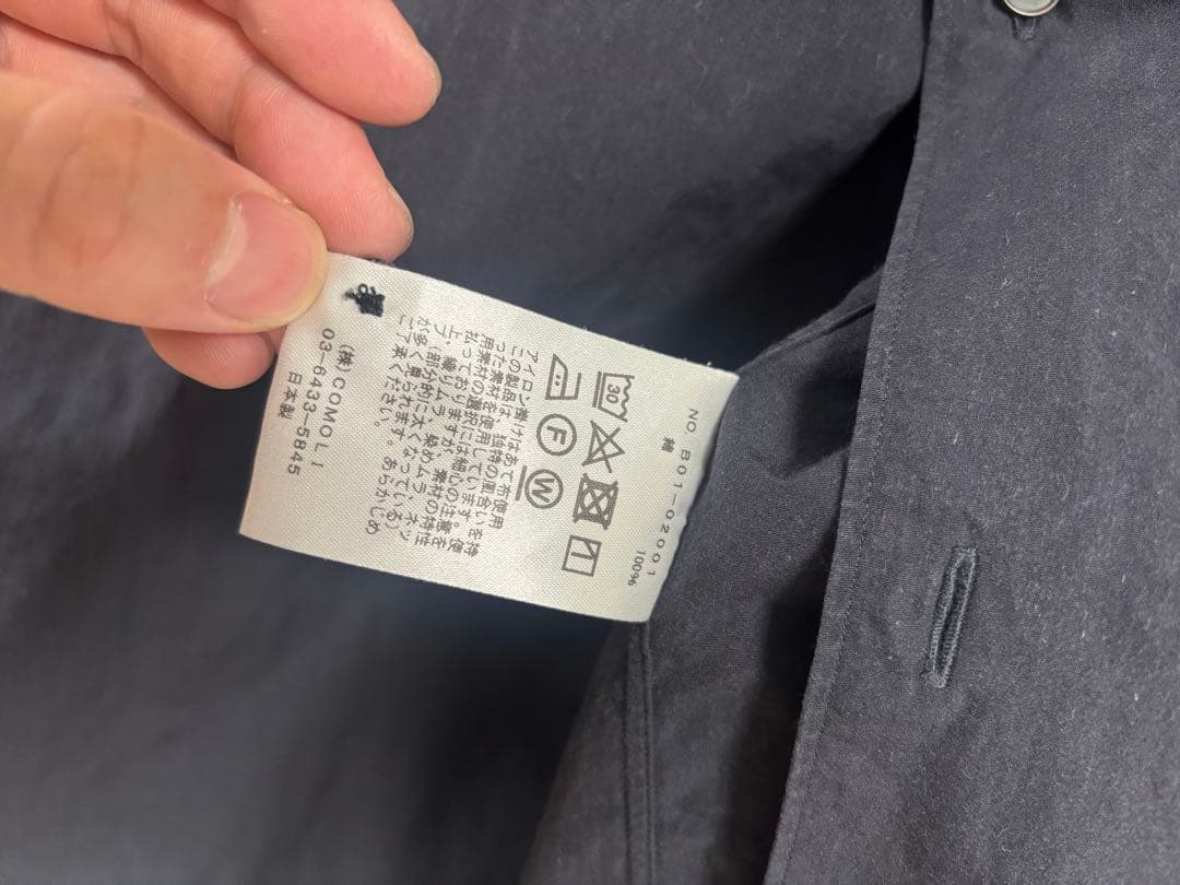 25SS COMOLI コモリシャツ NAVY 2