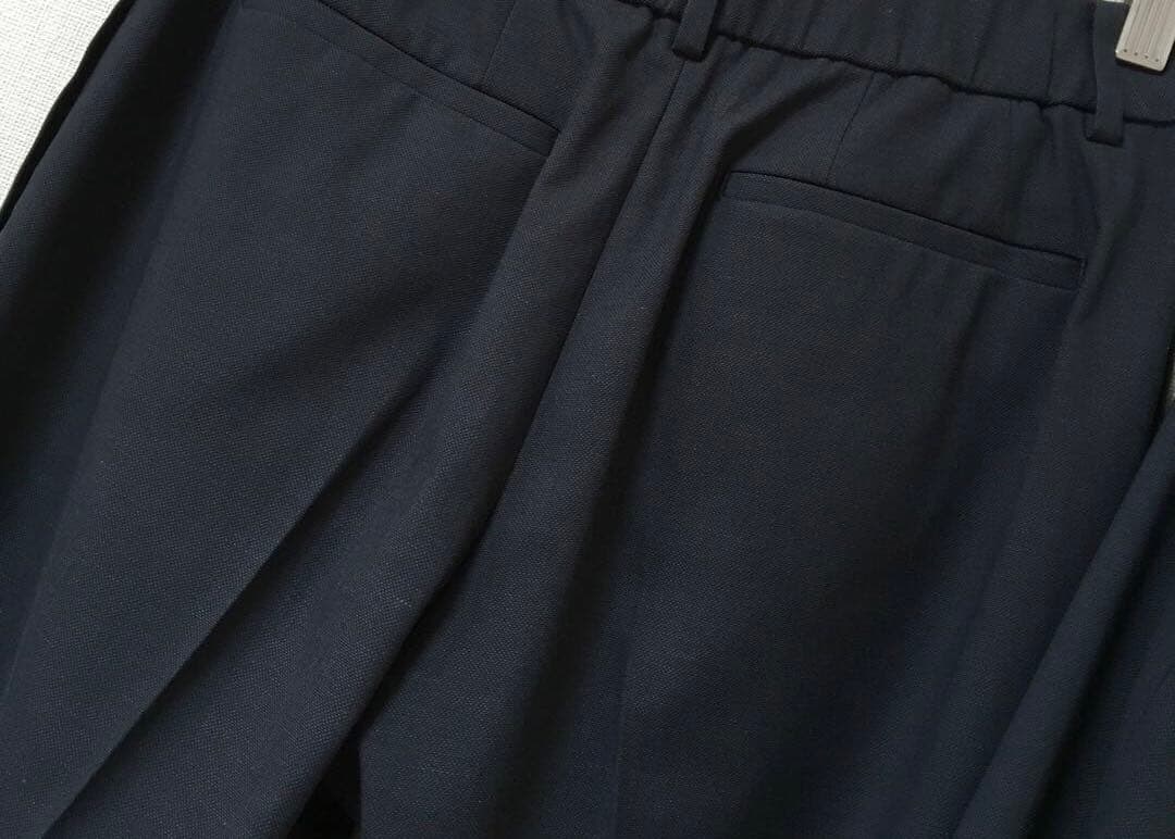 プラステ　リネンブレンド　パンツ　スーツ　ジャケット　ネイビー