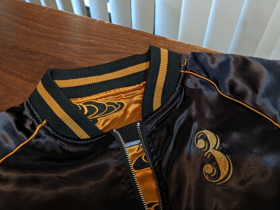 絡繰魂　ONE PIECE　スカジャン　リバーシブル　スーベニアジャケット　　黒