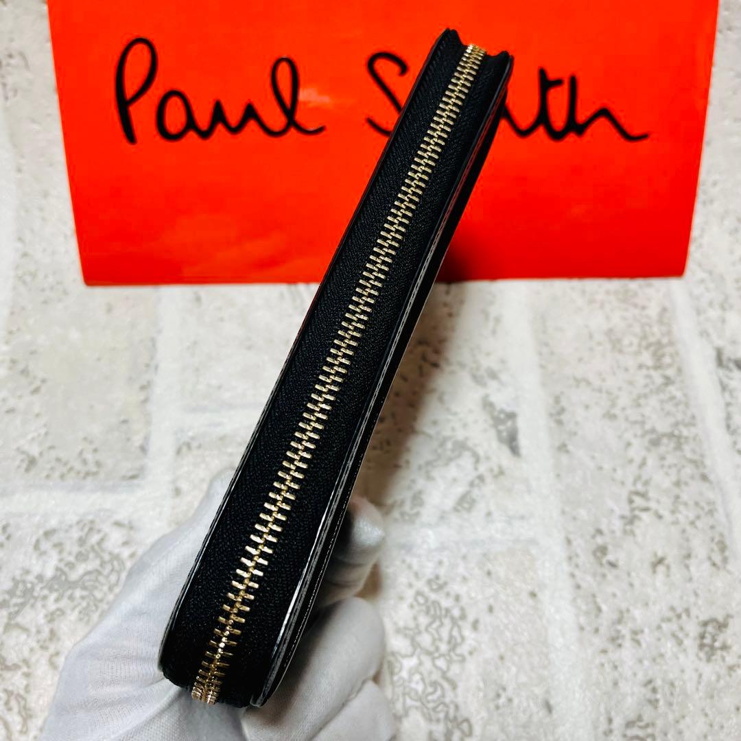 良品 ポールスミス ポールドローイング 長財布 ラウンドファスナー 9365