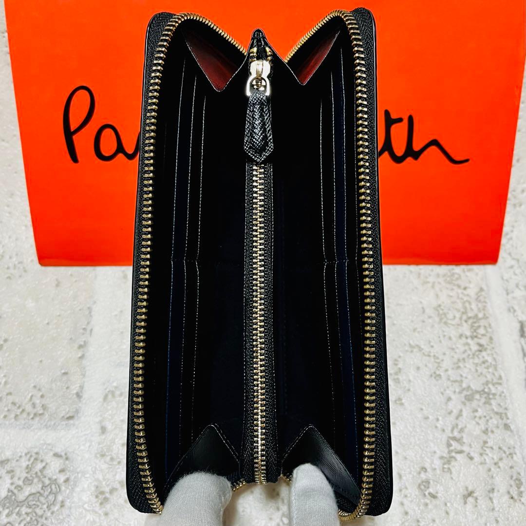 良品 ポールスミス ポールドローイング 長財布 ラウンドファスナー 9365