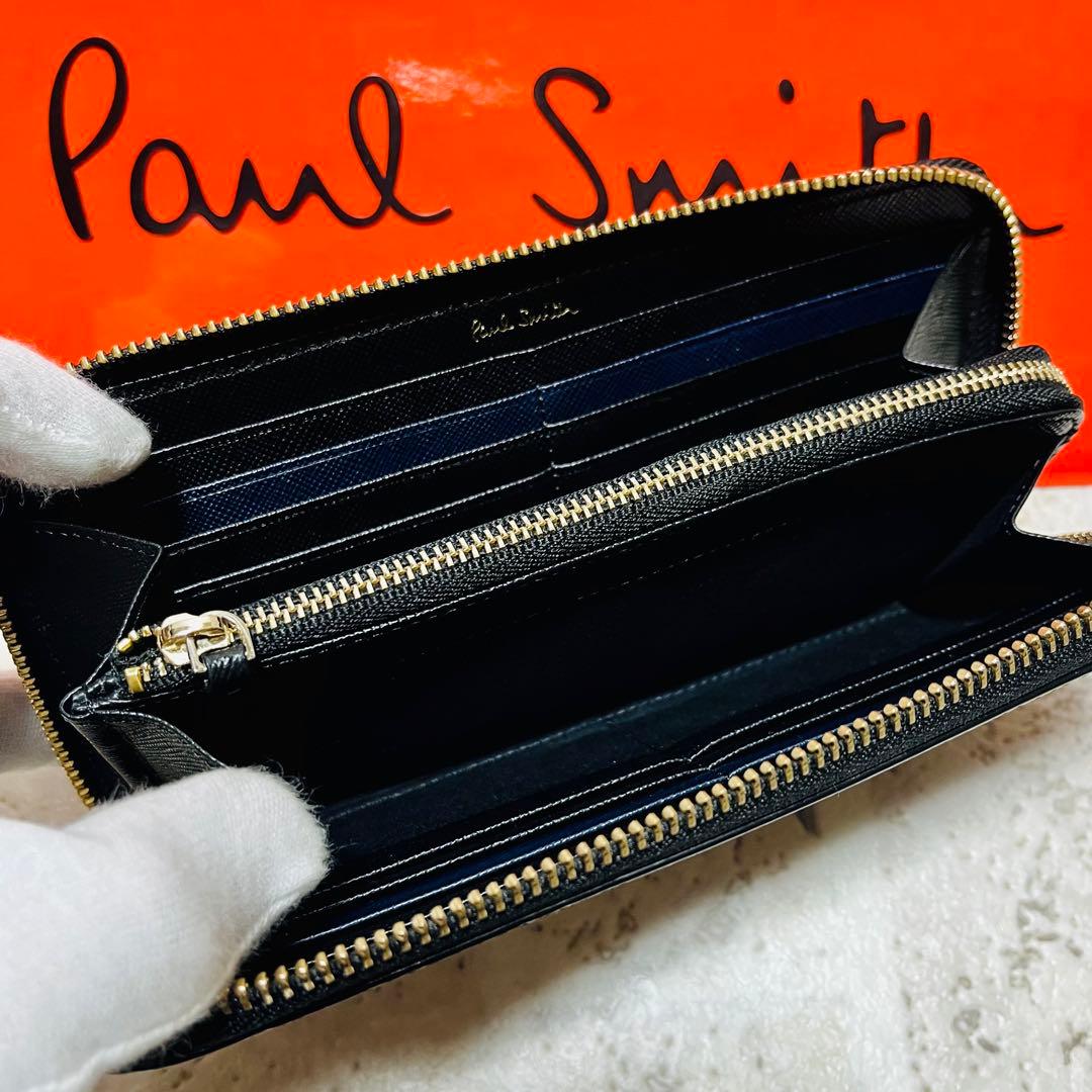 良品 ポールスミス ポールドローイング 長財布 ラウンドファスナー 9365