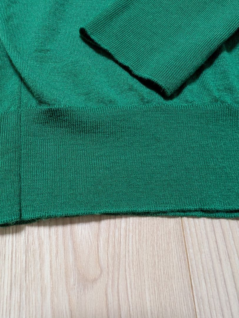 JOHN SMEDLEY グリーン ウールポロシャツS(M相当)