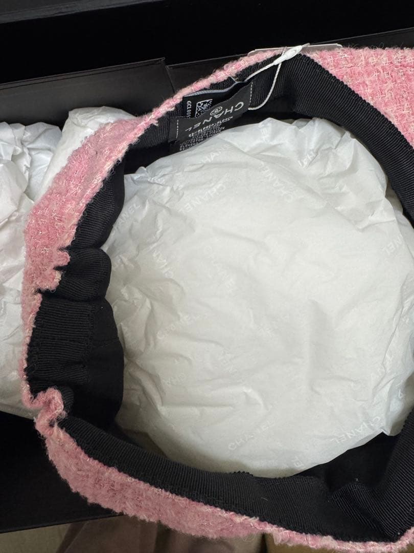 CHANEL ピンク　キャップ　ツイード　キャスケット　新品未使用