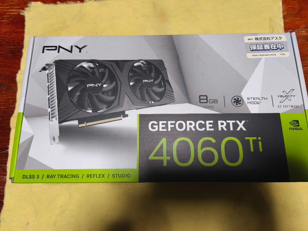 グラフィックボード・グラボ・ビデオカード PNY GeForce RTX 4060Ti 8GB VERTO DUALFAN