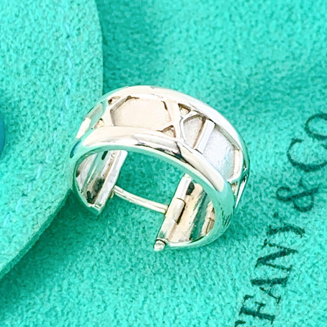 美品 ティファニー アトラス フープ 片耳 ピアス シルバー925