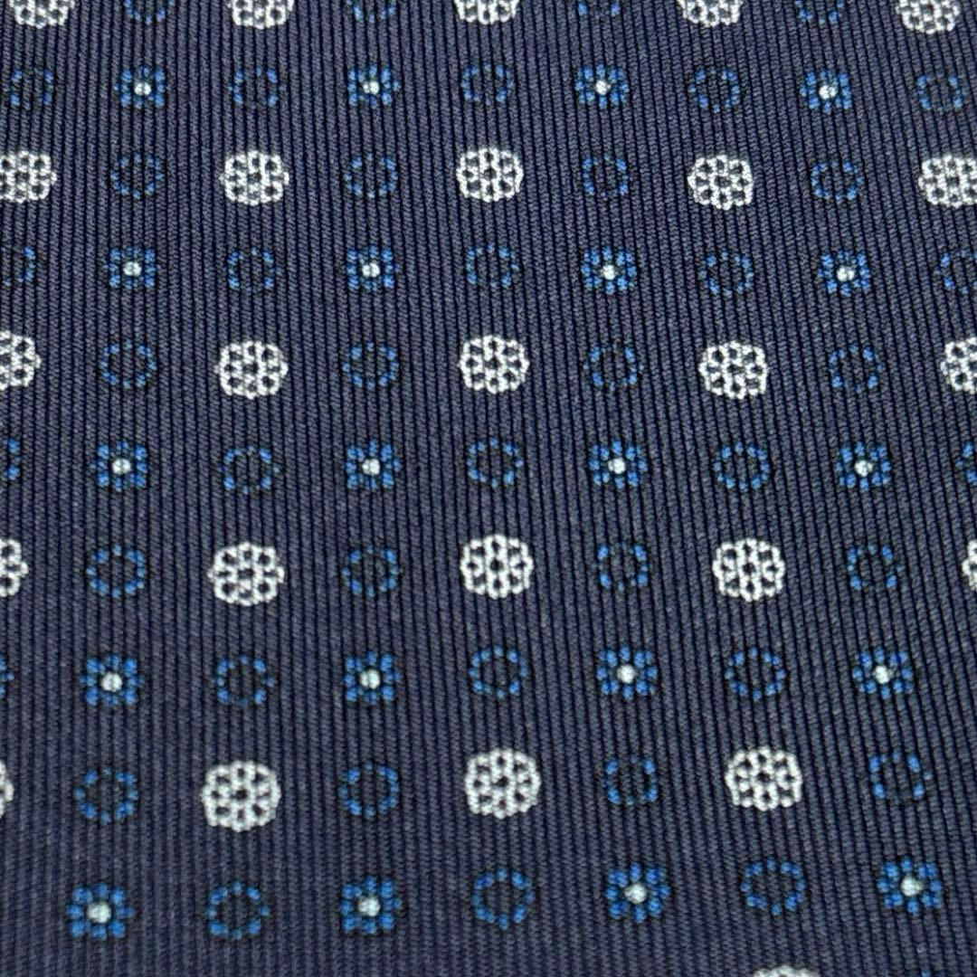 E.MARINELLA　マリネッラ　ネクタイ　ネイビー　小紋柄　極美品