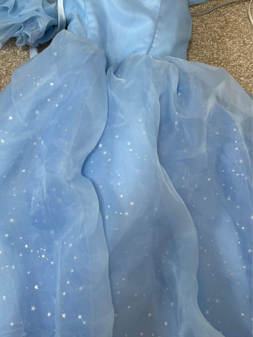 チ*プ様 ディズニーシンデレラコスプレ実写ドレス 仮装DハロM 新品未使用 即納
