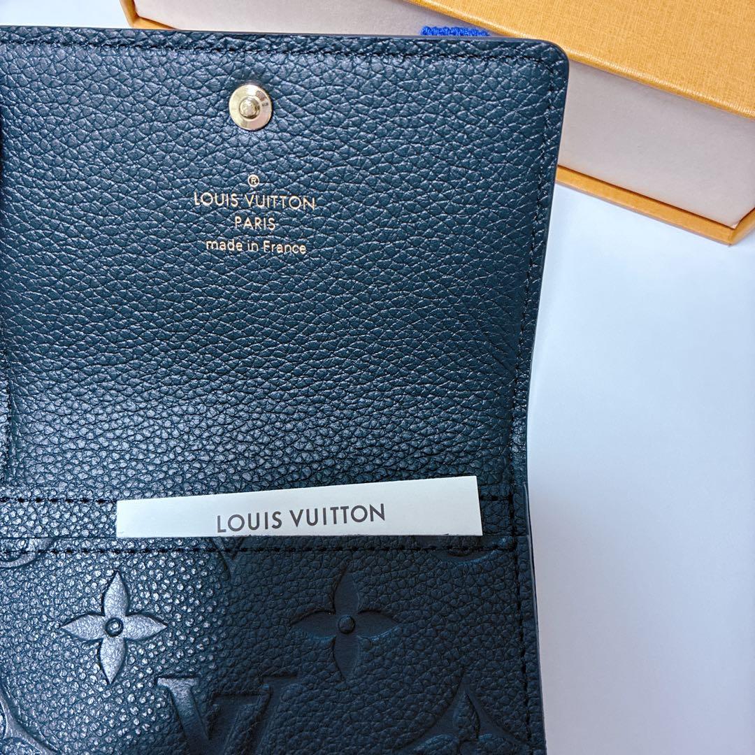 【未使用品】LOUIS VUITTON ブラック 名刺入れ　エンボス　モノグラム