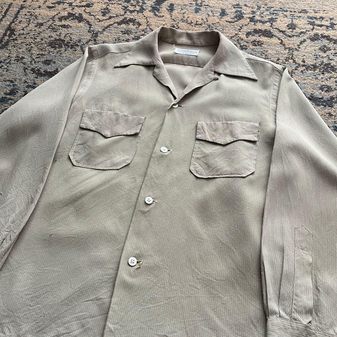 50s PILGRIM レーヨン シャツ フラップ 検 60s ギャバジン