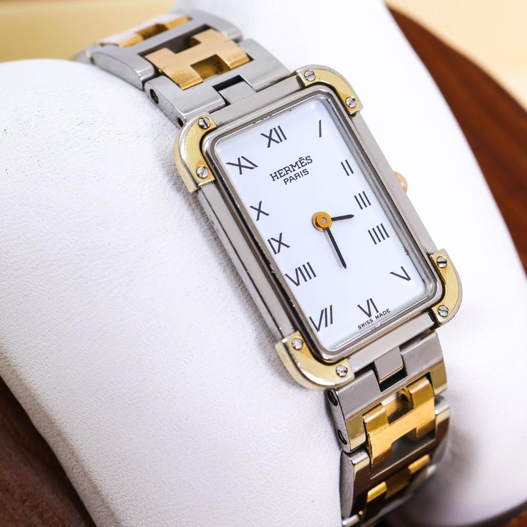 稼働 Hermes クロアジュール 腕時計 ローマインデックス 2608
