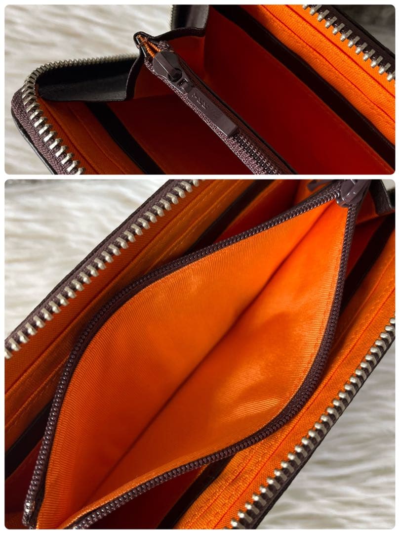 【新品未使用】カステルバジャック　クロコ型押しレザー　ラウンドファスナー長財布