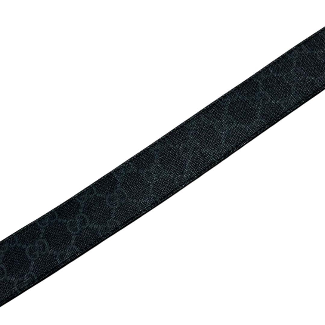 GUCCI GG柄　ベルト　メンズ　インターロッキングG ブラック