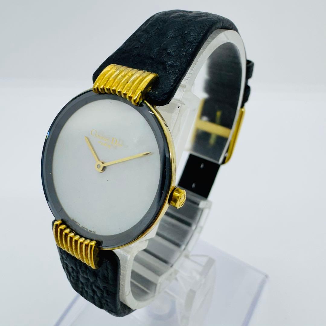 ✨Dior✨ブラックムーン✨ホワイトシェル文字盤✨バギラ✨クオーツ✨腕時計✨