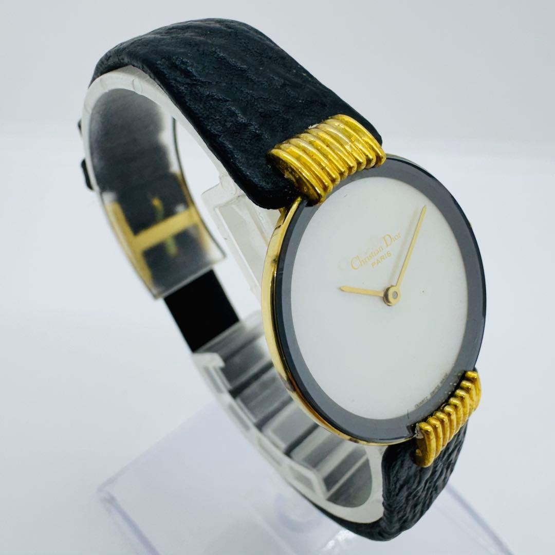 ✨Dior✨ブラックムーン✨ホワイトシェル文字盤✨バギラ✨クオーツ✨腕時計✨