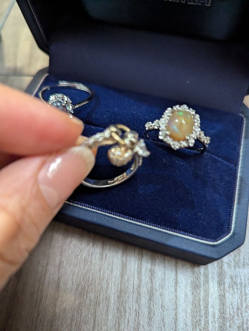 k18 ハートリング オパールリング 3点セット