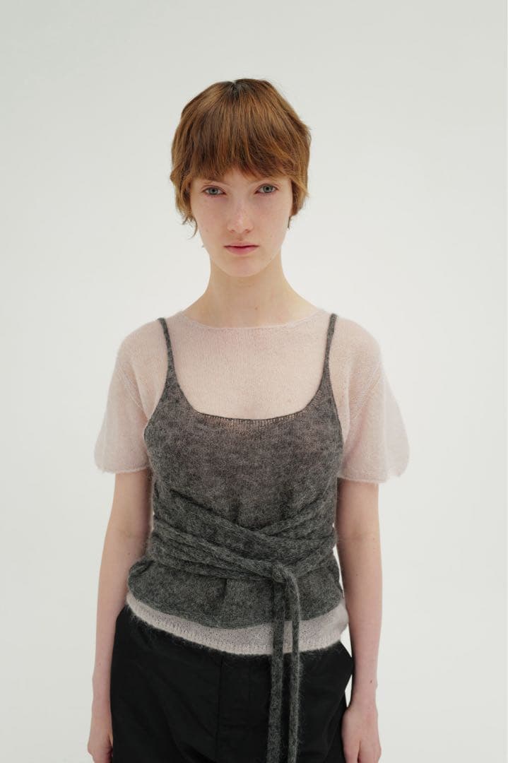 トップス monoha Mohair Wrap Sleeveless