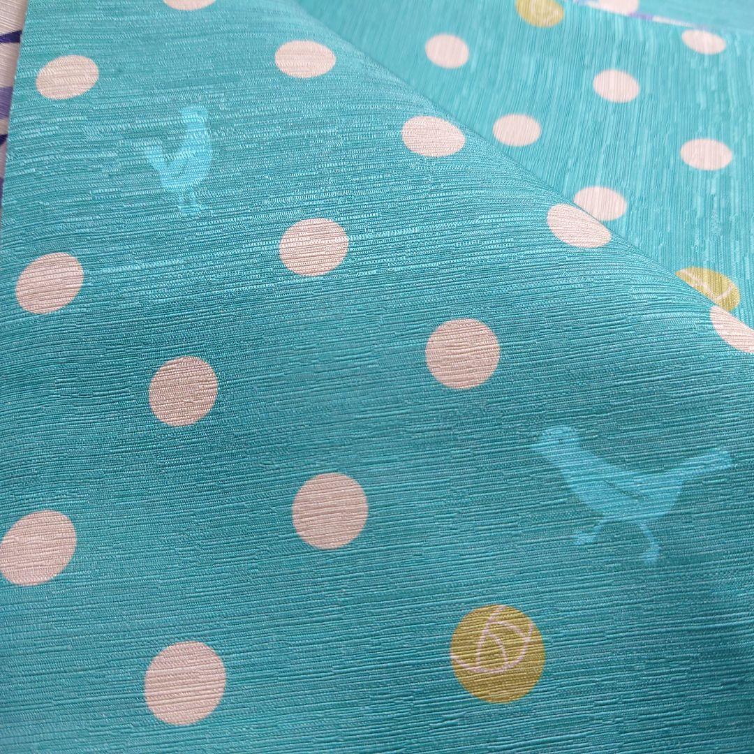 正絹 半幅帯 wakka ワッカ ハチドリ 大花 図案 訳あり