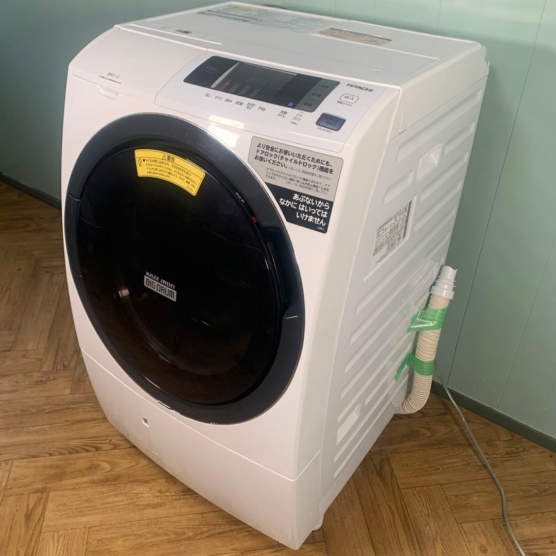 日立 ドラム式洗濯機 BD-SG100CL 10/6kg 2018年製 左開き