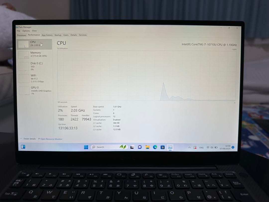 Dell xps 13 7390 i7-10710U 4K タッチパネル