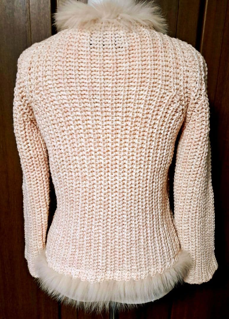 アンナモリナーリファー付 長袖カーディガンМ