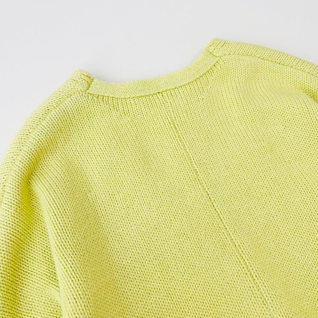 エブールebure ロンハーマン コットンカシミヤローゲージ カットソー 黄色