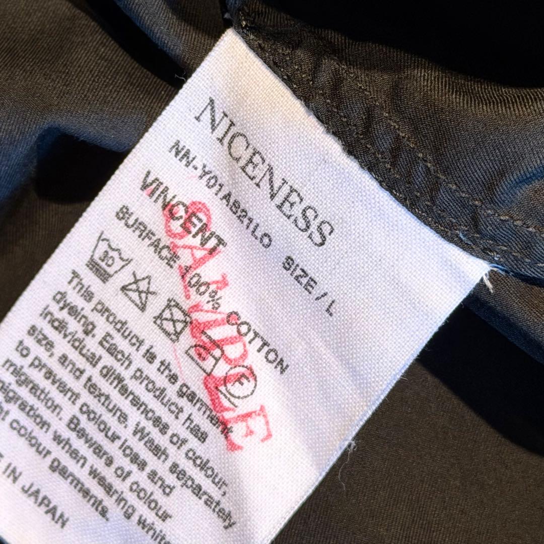 NICENESS VINCENT コットンシャツ L