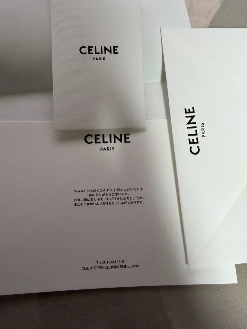 CELINE　トリオンフ スモール グルメット ネックレス　付属品完備　エディ期