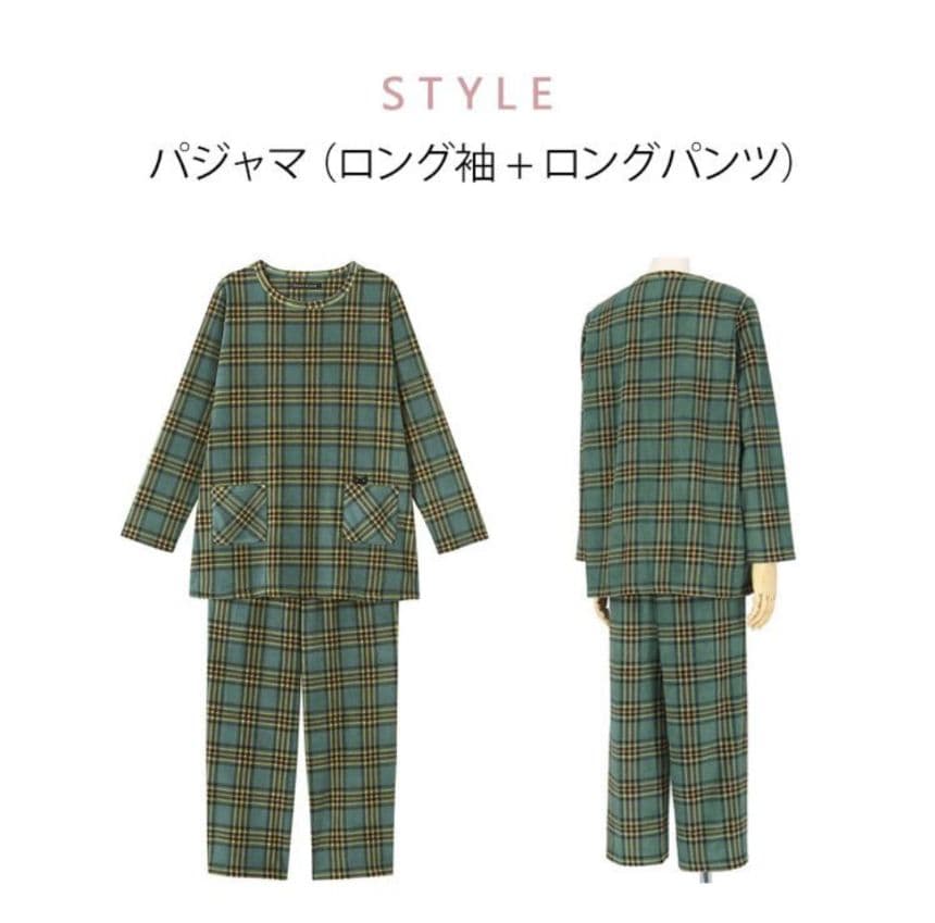 新品タグ付き マタノアツコ パジャマ ルームウェア フリース チェック LL
