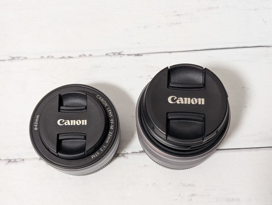 【美品】Canon EOS Kiss m2 ミラーレスカメラ ダブルレンズキット