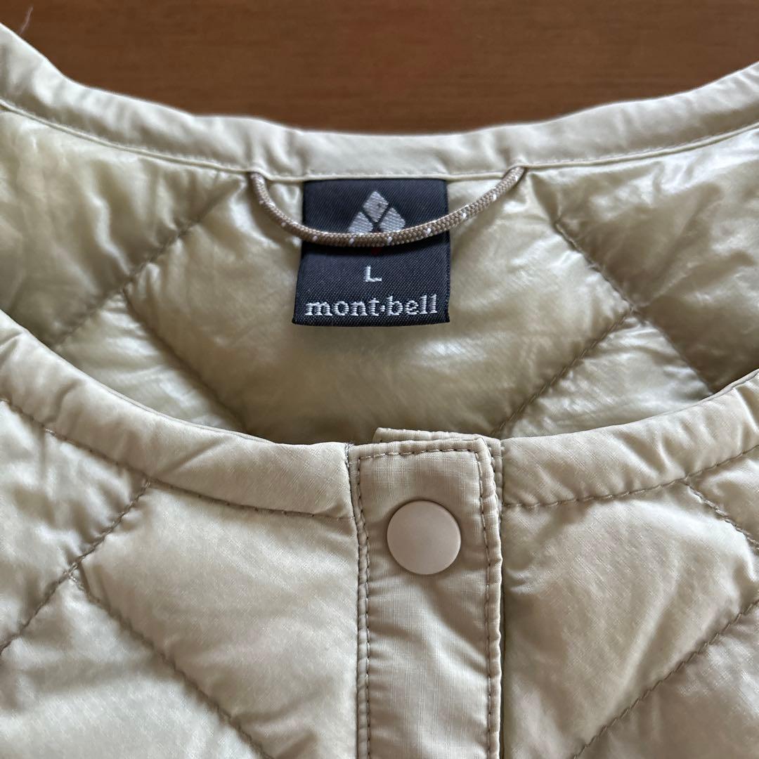 モンベルスペリオダウンラウンドネックジャケット アイボリー　Lサイズ