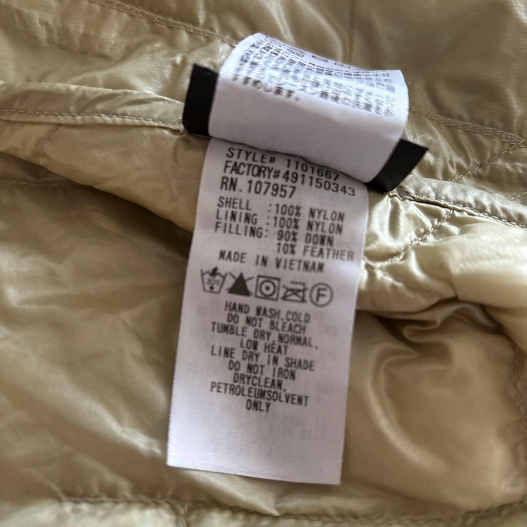 モンベルスペリオダウンラウンドネックジャケット アイボリー　Lサイズ