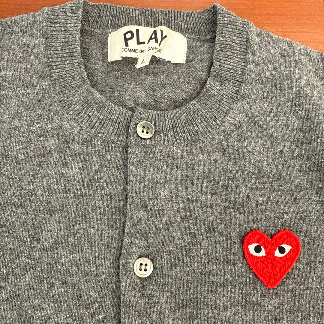 PLAY Comme des Garçons ★グレーカーディガン