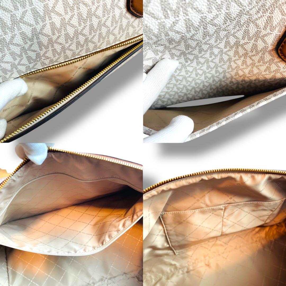 美品 マイケルコース ボストンバッグ トラベル シグネチャー XL ダッフル