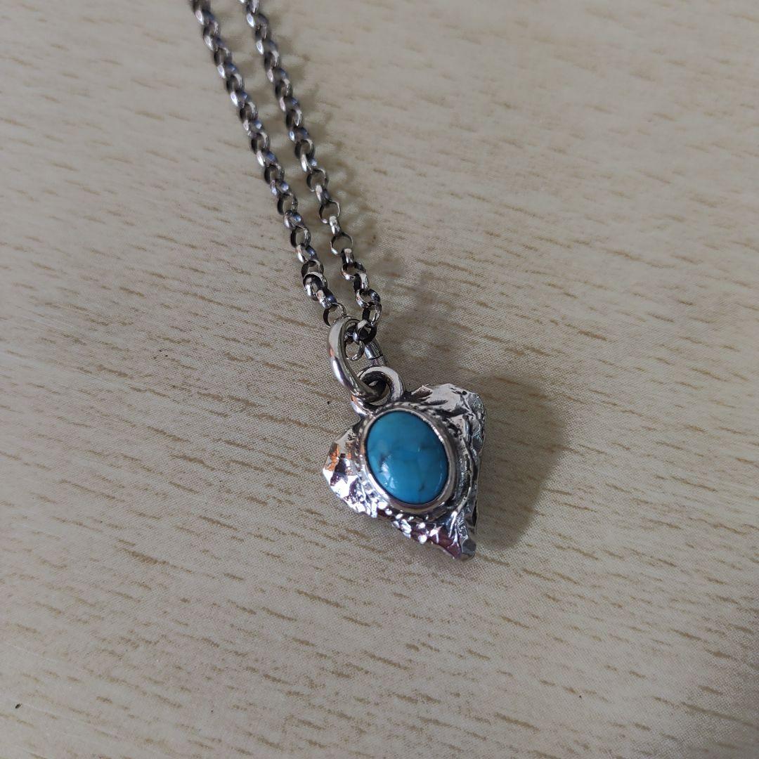 FIRST ARROW's　ターコイズ付ハート型矢じりトップ　ネックレス