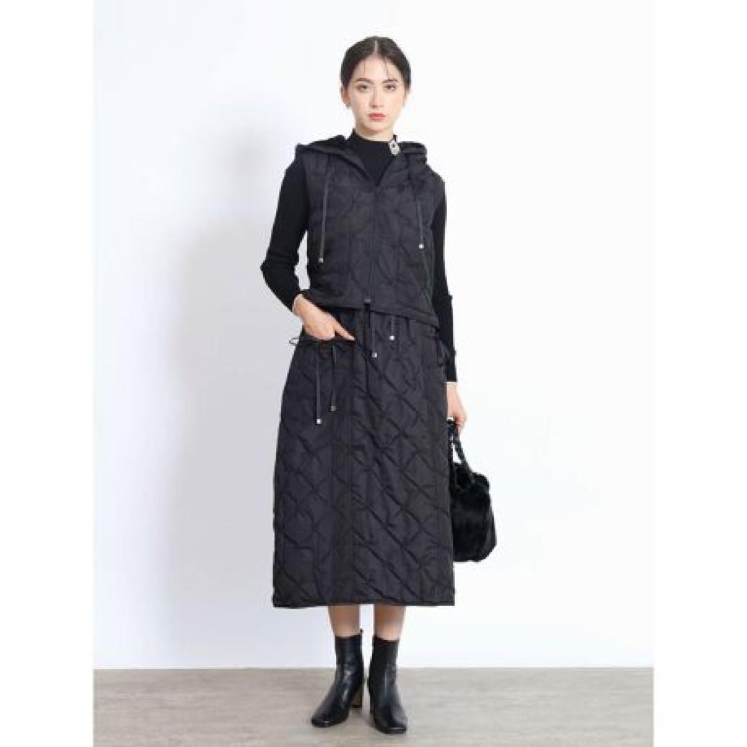 まぁちゃん（FENNEL）ドットキルティングジップベストスカート