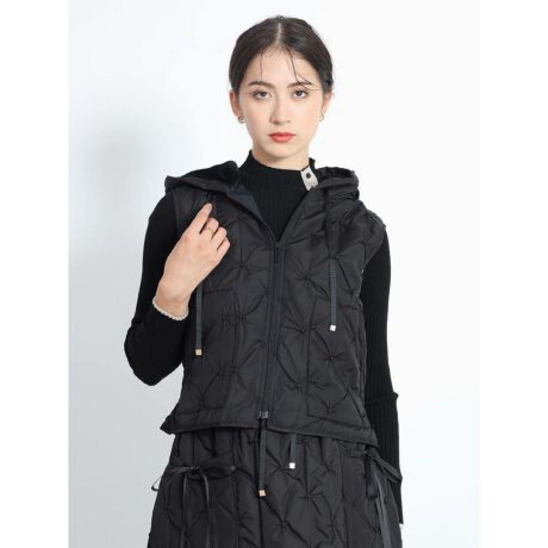 まぁちゃん（FENNEL）ドットキルティングジップベストスカート