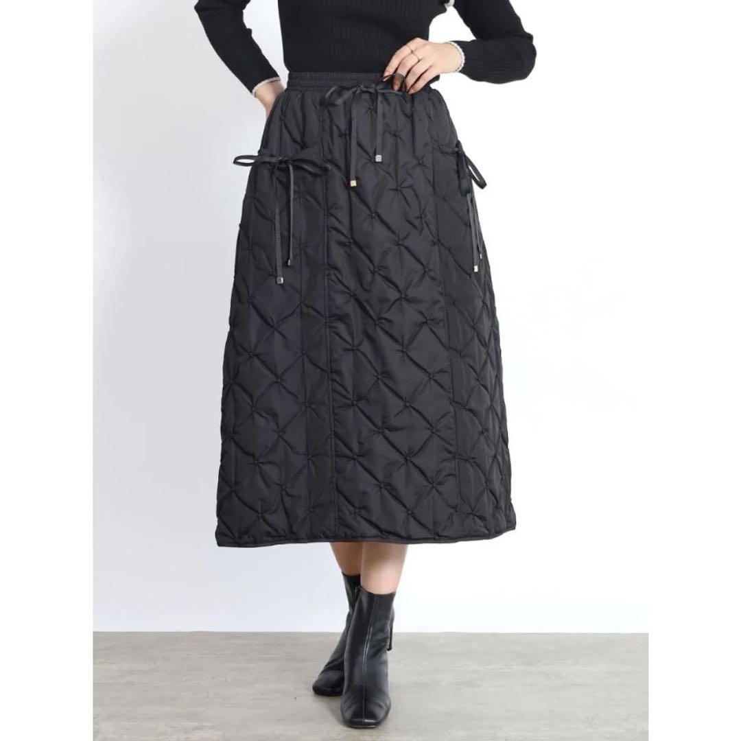 まぁちゃん（FENNEL）ドットキルティングジップベストスカート