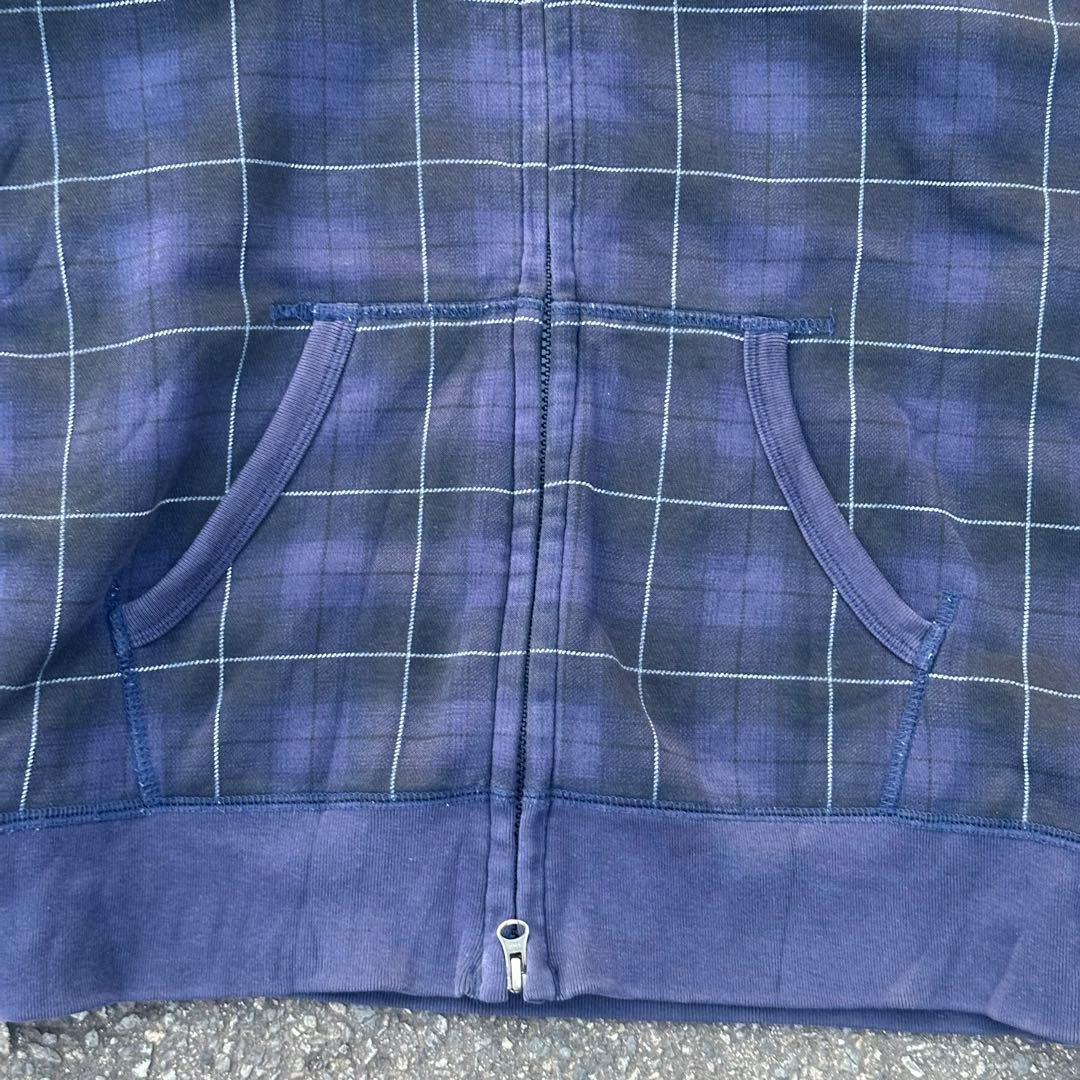 00s OLD UNIQLO フルジップパーカー ダブルジップ チェック