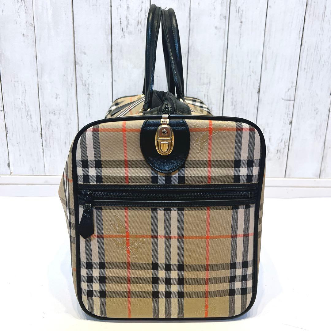 【良品】Burberrys チェック柄 ボストンバッグ　ノバチェック　バーバリー