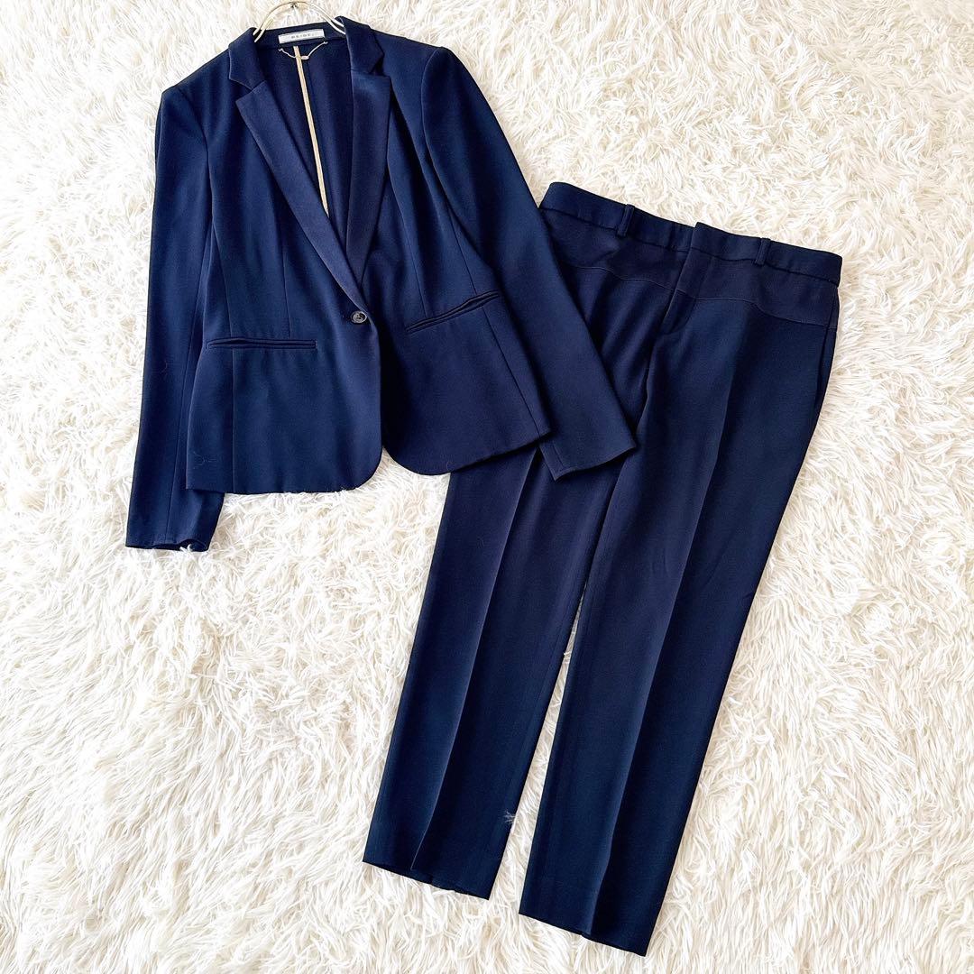 美品✨ベイジ CINDY パンツスーツ セットアップ ジャケット ネイビー 2