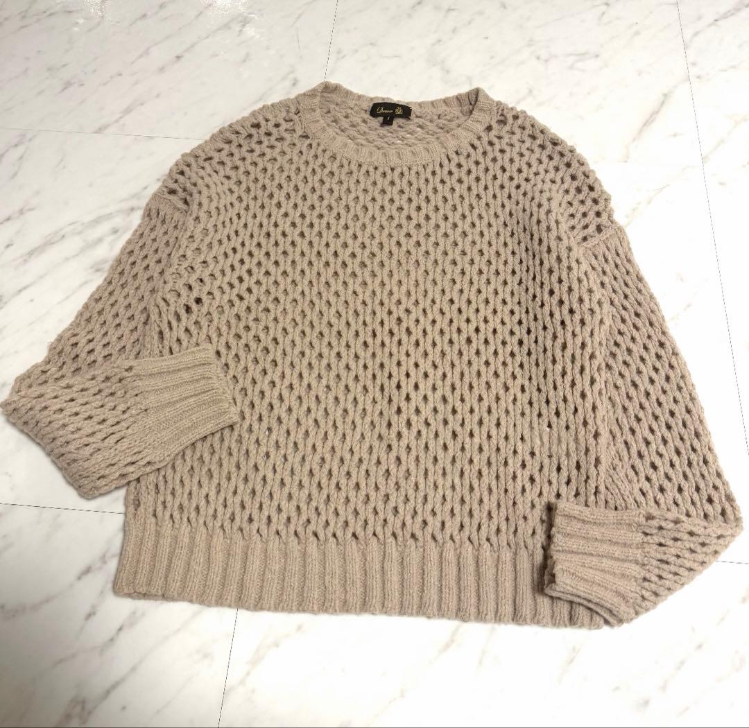 【美品】完売品✨️ドゥロワー アルパカナイロンメッシュニット 5G ゆったり
