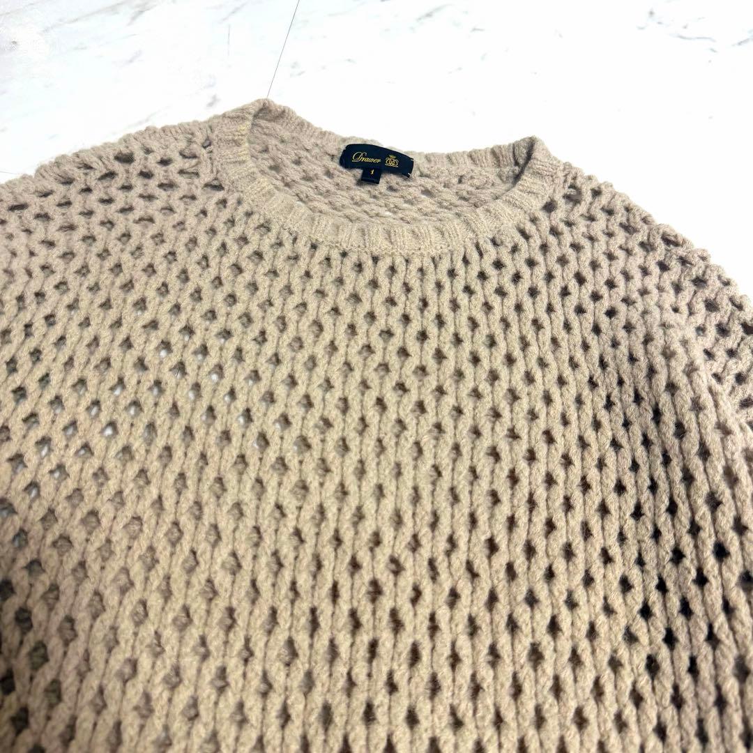 【美品】完売品✨️ドゥロワー アルパカナイロンメッシュニット 5G ゆったり