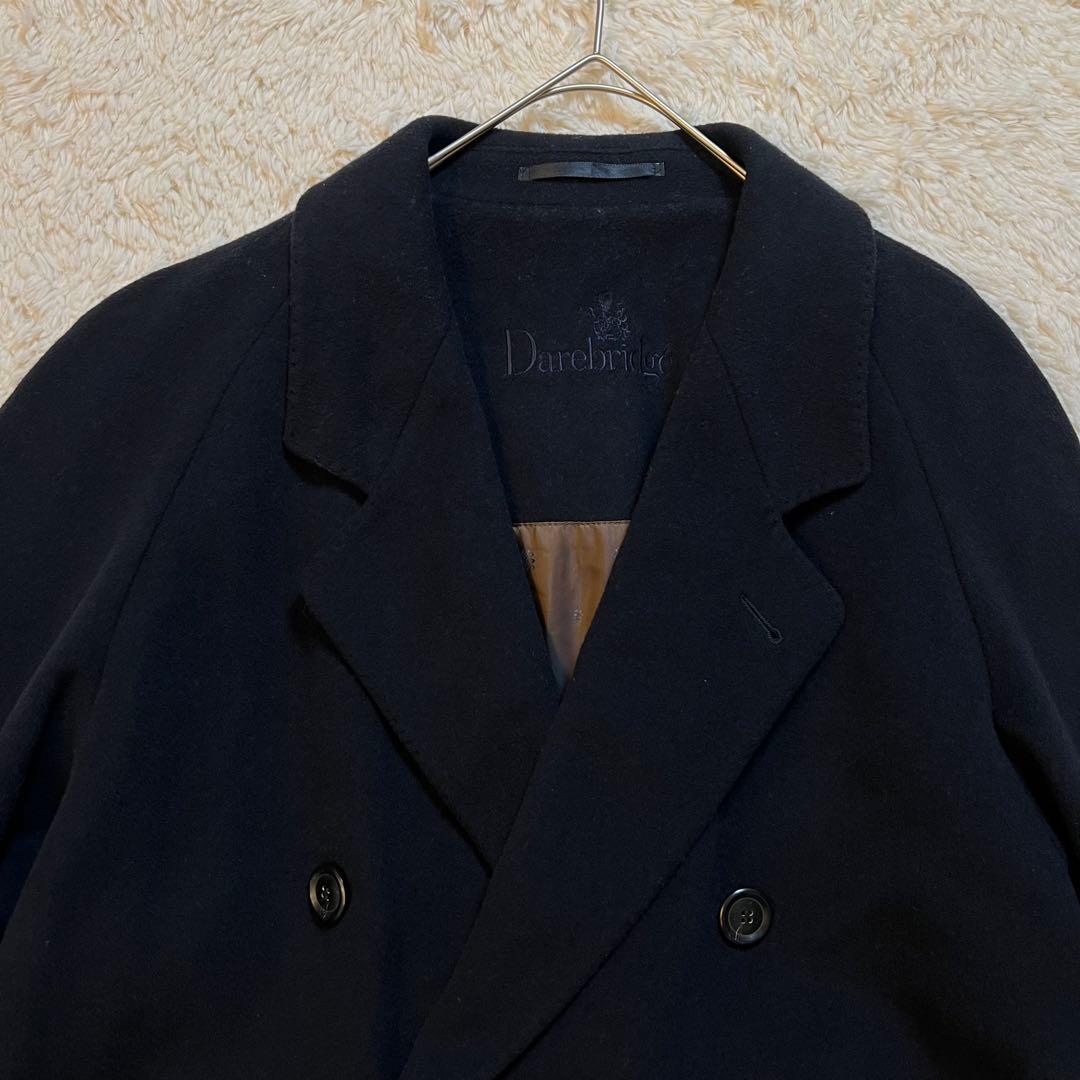 美品✨ Darebridge ベルテッド ロングコート カシミア混 ネイビー